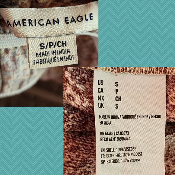 American Eagle Floral Print Smocked Tiered Strappy Maxi Dress - Picture 5 of 5